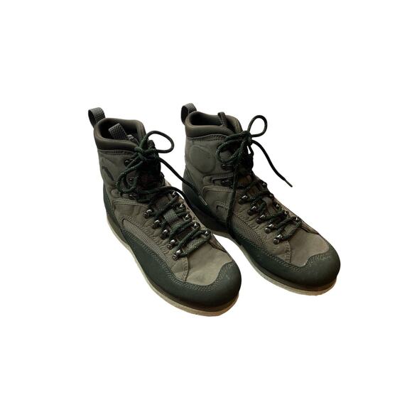 Simms Wading Boots Felt Sole Shoes Mens Size 8 Fly Fishing Outdoor Gray - Picture 2 of 15